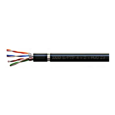 S/FTP Cablu Cat.7, 4x2xAWG23/1, 1000Mhz, PE OUTDOOR, negru