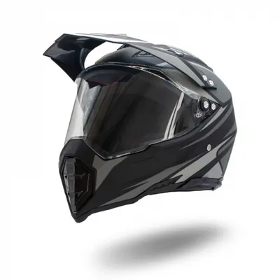 Casca motocross enduro adulti XTR 128, culoare negru gri, marime L