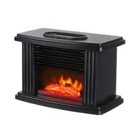 Semineu incalzitor cu flacara mini 500-800 W, telecomanda inclusa
