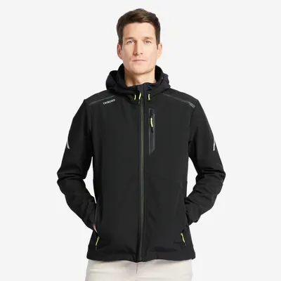 Geacă Softshell anti-vânt navigație SAILING 500 Negru Bărbați