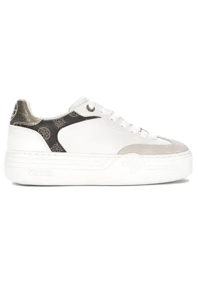 Pantofi sport cu detalii monograma - Alb