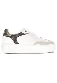 Pantofi sport cu detalii monograma - Alb