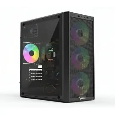 Calculator Sistem PC Gaming OptimX Prime, AMD Ryzen 5 5600X 3.70 - 4.60GHz, 16GB DDR4, 512GB SSD, Radeon RX 580 8GB, Windows 11 Pro
