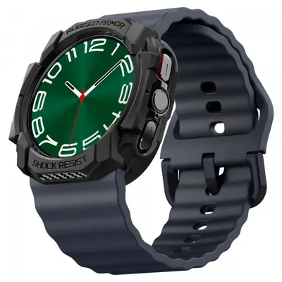 Husa Spigen Rugged Armor pentru Samsung Galaxy Watch Ultra, Neagra ACS08426