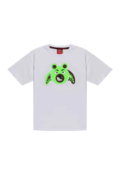 Tricou din bumbac cu imprimeu grafic - Alb