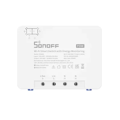 Releu Wi-Fi Sonoff Pow R3, Monitorizare consum electric, Control aplicatie & vocal