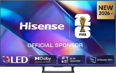 Televizor Smart Hisense - 65A7S, 65", QLED, 4K, AI Smooth Motion, AI Light Sensor, Game Mode Plus VRR, 2x10W Dolby Atmos-Vision, negru