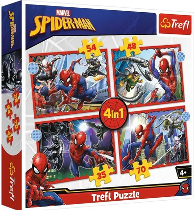 Puzzle Trefl 4 in 1 - Eroicul Spiderman