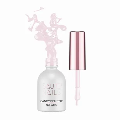Ojă Semi Saute Nails Candy Pink Top No Wipe 8ml