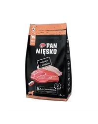 PAN MIĘSKO Hrana uscata caini talie medie, cu vitel si curcan 2x3 kg