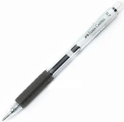 Stilou rolă automată Faber-Castell Fast Gel - 0.7 mm, negru