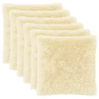 vidaXL Husă pentru pernă 6 pcs HEERLEN Crem 80 x 80 cm Fleece PV