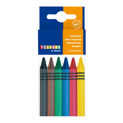 Set 6 creioane colorate cerate cu diametrul de 8 mm