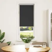 vidaXL Jaluzea cu role opace negru 45x130 cm lățime material 40,7 cm