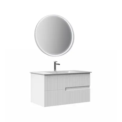 Set mobilier baie Orka Moonlight suspendat 3 piese alb 70 cm