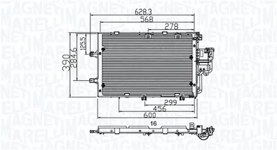 Radiator AC condensator potrivit OPEL COMBO TOUR, COMBO MINIVAN, CORSA C 1.0-1.8 09.00