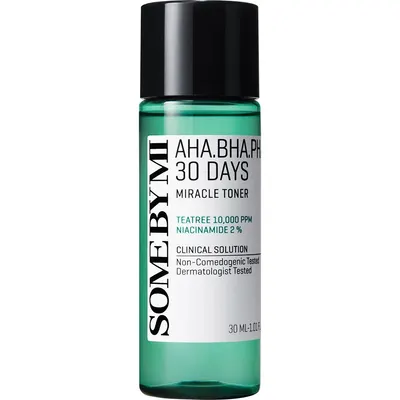 Toner exfoliant cu AHA BHA PHA 30 Days Miracle Toner, 30 ml, Some By Mi