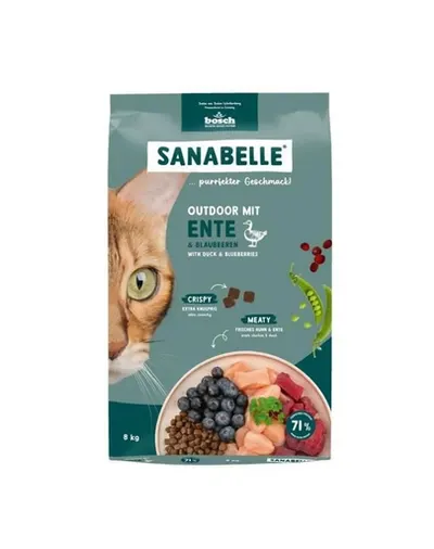 SANABELLE Outdoor Rață 8 kg hrană pentru pisici de exterior