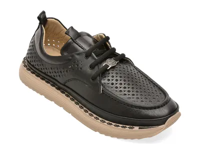 Pantofi GRYXX negri, 210YZ65, din piele naturala