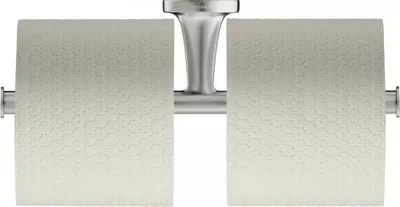 Suport hartie igienica Duravit Starck T 0099387000, montare pe perete, dublu, metal, Otel satinat