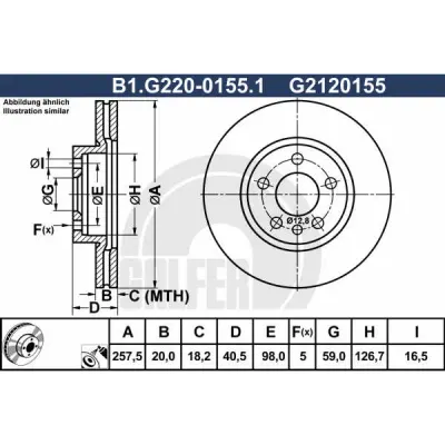 Disc frana GALFER B1.G220-0155.1