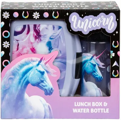Set de sticlă și cutie cu alimente Derform Unicorn 15
