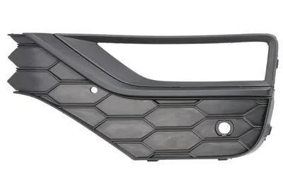 Grila ventilatie bara fata stanga potrivit VW AMAROK 2H 2016-2022 - (cu dungă neagra, cu orificii lampa ceata, plastic, negru)