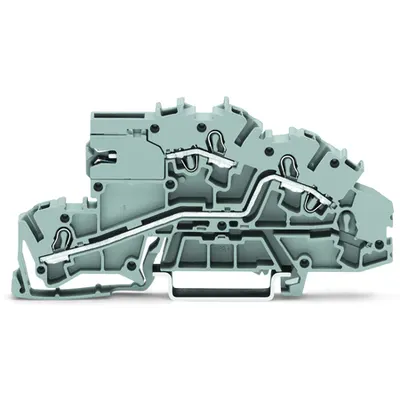 Multilevel installation terminal block; 4 mm²; with N-disconnect slide link; LT/L; Push-in CAGE CLAMP®; 2,50 mm²; gray