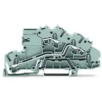 Multilevel installation terminal block; 4 mm²; with N-disconnect slide link; LT/L; Push-in CAGE CLAMP®; 2,50 mm²; gray