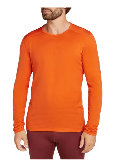 Bluza merino barbati 200 Oasis Crewe-Portocaliu-XXL