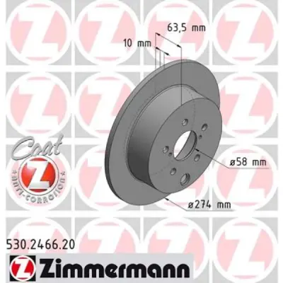 Disc frana ZIMMERMANN 530.2466.20