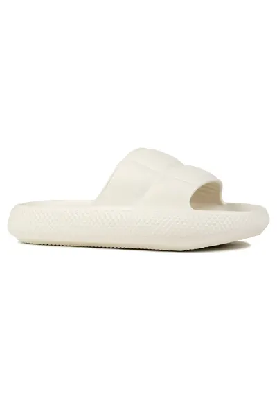 Papuci dama MAYA SLIDER - crem - sintetic