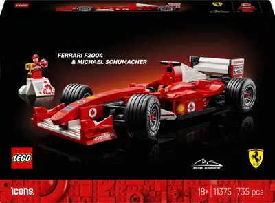 Constructor LEGO Icons - Ferrari F2004 și Michael Schumacher (11375)