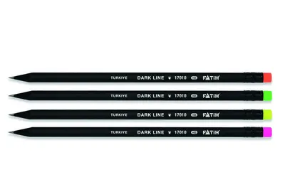 Creion negru HB cu radiera, Fatih DarkLine, 72/display, En-gross