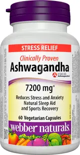 Ashwagandha, 600 mg, 60 capsule, Webber Naturals