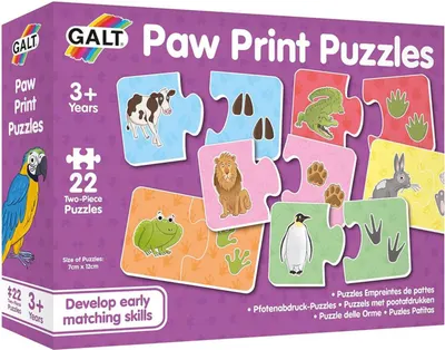 Puzzle educațional Galt - Pe urmele animalelor