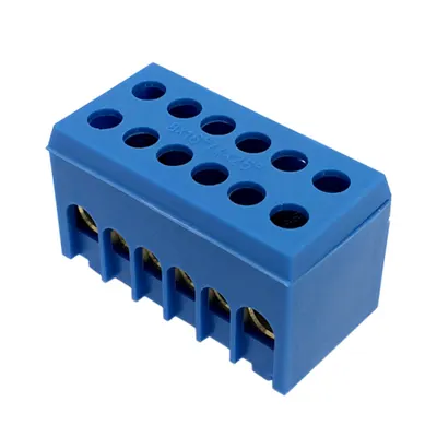 N6H-2 blue 2p 6x16mm² IP20 Neutral terminal