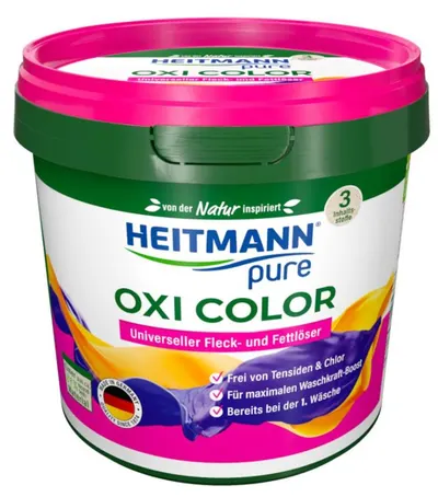 Detergent pentru pete Heitmann - Pure Oxi Color, pentru rufe colorate 500 g