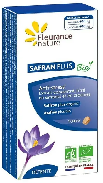 Bio șofran, 30 mg, 15 tablete, Fleurance Nature