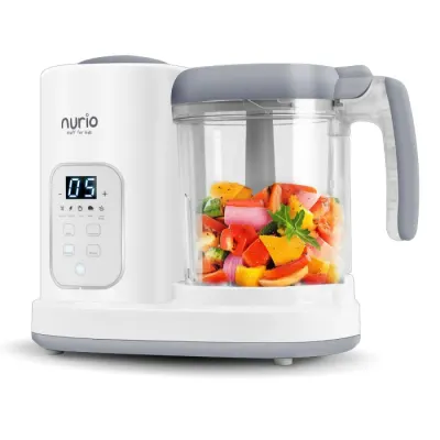 Aparat de Gatit Nurio 6 in 1 pentru Hrana Bebelusi , Cu Temporizator si Curatare Automata