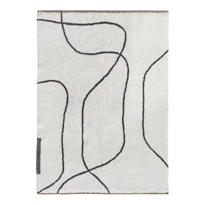 Covor fildeș lavabil din bumbac 100x140 cm Shadow – Mette Ditmer Denmark