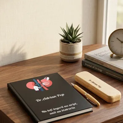 Cadou pentru Doctor Nefrolog- Agenda personalizata + set scris