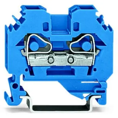 2-conductor through terminal block; 6 mm²; suitable for Ex i applications; lateral marker slots; for DIN-rail 35 x 15 and 35 x 7.5; CAGE CLAMP®; 6,00 mm²; blue
