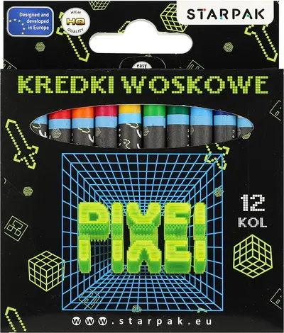 Creioane cerate Starpak Pixel - 12 culori
