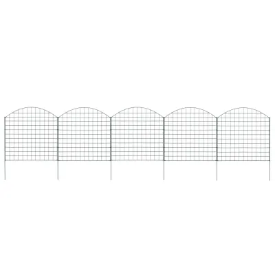 vidaXL Set gard de grădină arcuit, verde, 77,5 x 78,5 cm