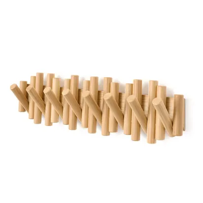 Cuier de perete în culoare naturală din lemn de pin 61 cm Picket – Umbra