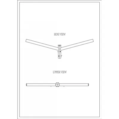 Brat Dublu Drept 180° 0.5m
