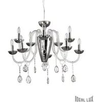 candelabru Camelia, 11 becuri, dulie E14, D:750 mm, H:800/1350 mm, Fumuriu