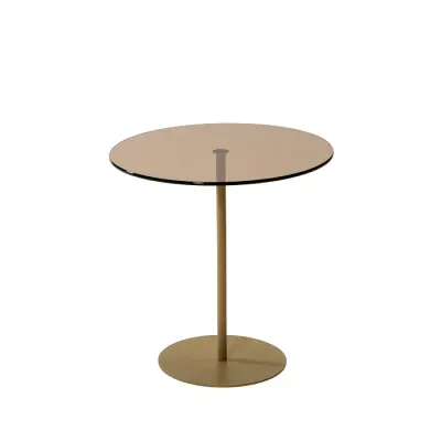 Masuta de cafea CHILL-OUT, auriu + bronz, 50x50x50 cm