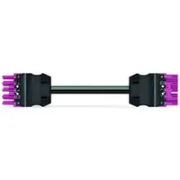 pre-assembled interconnecting cable; Eca; Socket/plug; 5-pole; Cod. B; H05VV-F 5G 1.5 mm²; 1 m; 1,50 mm²; pink